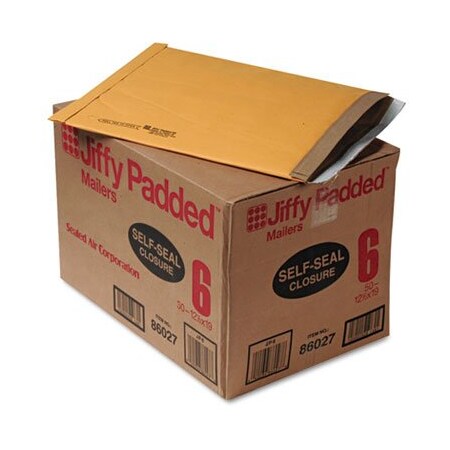 Essendant Industrial AA-Sealed Air Jiffy Padded Self Seal Mailer, #6, 12-1/2in x 19in, Natural Kraft, 50PK 64371